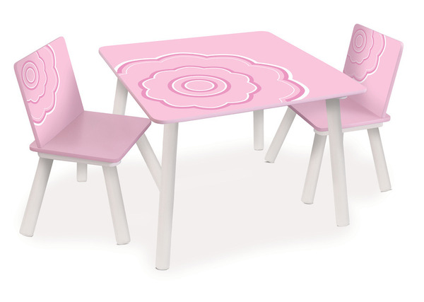 P Kolino Classically Cool Table And Chairs Flower Blossom